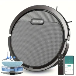 Ultra-Slim Robot Vacuum & Mop Combo - 4000Pa Suction, Wi-Fi Control