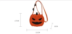 2023 Halloween Bags Funny Pumpkin Cartoon Shoulder Crossbody Bag With Bat Personalized Creative Female Bag