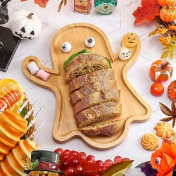 Halloween Ghost Wood Pan Plates