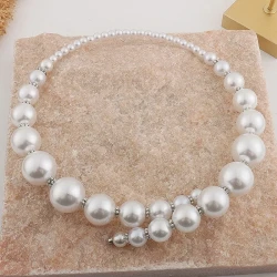 Female Open Size Pearl Collar Necklace