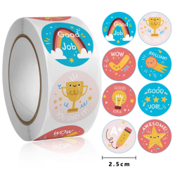 100-500Pcs Cute Cartoon Animals Reward Stickers