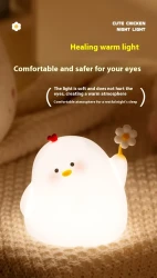 Cute Chicken Night Light Silicone Atmosphere Small Night Lamp