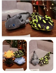 Cute Spotted Hexagonal Dragon Plush Salamander Doll Dinosaur Doll