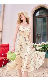 Women's Fashion Printing Slip Dress