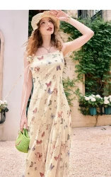 Women's Fashion Printing Slip Dress