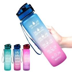 1L Water Bottle With Time Marker