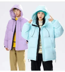 All-matching Couple Style Luminous Fabric Casual Cold-resistant Warm Hooded