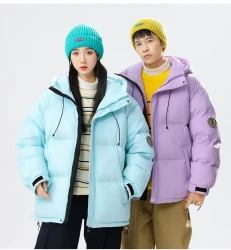 All-matching Couple Style Luminous Fabric Casual Cold-resistant Warm Hooded