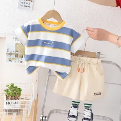 Children's Summer Short-sleeved Shirt And Shorts Leisure Suit