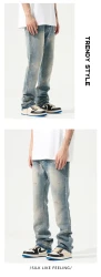 American Retro Washed Make Old Ripped Jeans