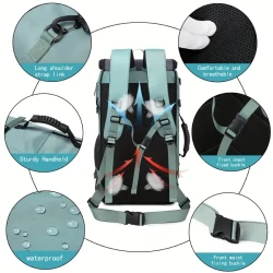 Men's Multi-Functional Trekking Backpack with Adjustable Straps and Shoe Storage - Waterproof and Durable Outdoor Knapsack