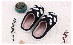 Halloween Funny Spider Ghost Scary Flat Indoor House Shoes For Women Men Soft Plush Cozy Horror Halloween Gifts