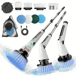 8-Head Cordless Electric Spin Scrubber