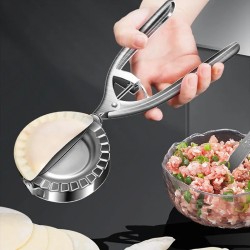 Stainless Steel Dumpling Maker - Manual Kitchen Gadget