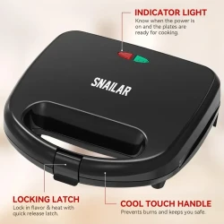 Snailar 2-Slice Non-Stick Belgian Waffle Maker