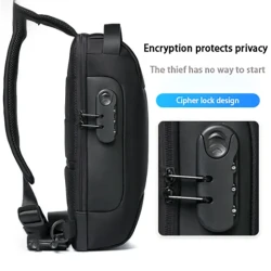 Waterproof USB Bag Men Chest Pack