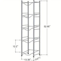 5-Tier 5 Gallon Water Bottle Storage Rack - Detachable Heavy Duty Water Jug Shelf