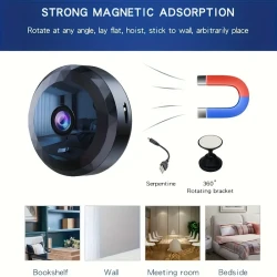 Wireless Mini WiFi Security Camera - Night Vision and Motion Detection