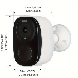 Outdoor Wireless Security Camera - 2K 5MP Video Resolution, AI Motion Detection