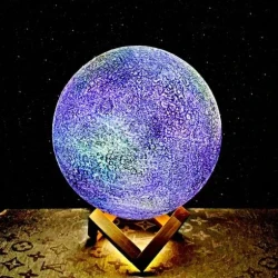 Galaxy moon lamp