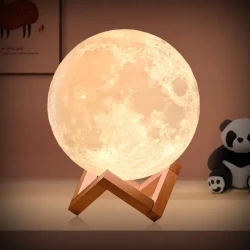 Rechargeable Moon Lamp - Remote & Touch Control, Dimmable Night Light