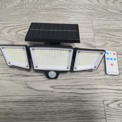 210 LED Solar Sensor Street Light - Three-Head Rotatable Double Row