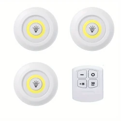 Smart Wireless LED Under-Cabinet Lights - Set of 6 with Remote Control