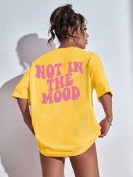 Women's Letters Not In The Mood Printed T-shirts