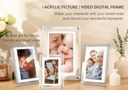 Digital Picture Frame Acrylic Video Player Digital Photo Frame Vertical Display With 1GB And Battery Type C Video Frame Gift For Loved