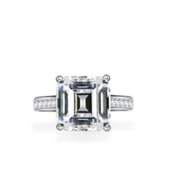 5 Karat S925 Silver Moissanite Ring Female