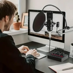 Complete Podcasting Studio Bundle - BM800 Mic with V8 Sound Card