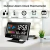 Temperature Humidity Monitor Weather Forecast LED Table Alarm Clock