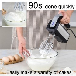 Electric Egg Beater - Stainless Steel Mini Whipped Cream and Flour Mixer