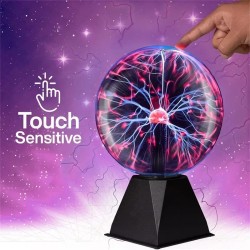 8-Inch Sound Control Magic Plasma Ball Lamp - LED Night Light