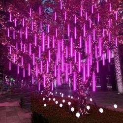 LED Meteor Shower Fairy String Lights - 8 Tubes, 30/50cm