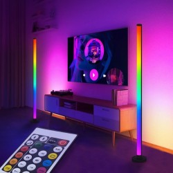 Smart RGB Floor Lamp with Music Sync - Modern Mood Lighting