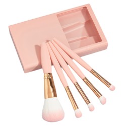 5 PCs Travel Makeup Brush & Mirror Set