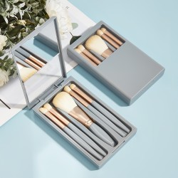 5 PCs Travel Makeup Brush & Mirror Set