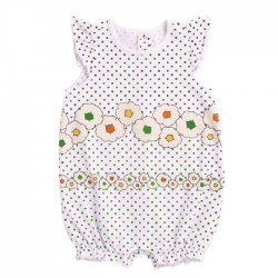 Polka Dots Green & Flowers Bodysuit