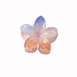 Pastel Gradient Plumeria Hair Claw