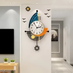 Living Room Sofa Light Luxury Wall Hanging Decoration Clock