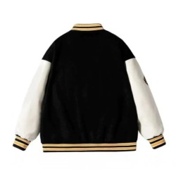 Street Letter Embroidered Baseball Jacket for Men