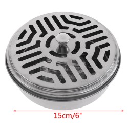 Safe Metal Mosquito Coil Holder - Round Rack Plate for Spiral Incense Repellent