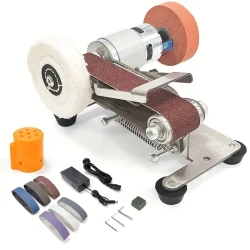 1 Set Mini Electric Sander, Jewelry Making Polisher and Abrasive Polisher for Arts, Crafts and Sewing Supplies, DIY Polishing and Sharpening, Household Knife Sharpener, Multi-Function Sharpener, Electric Sander for Metalworking and Woodworking, Outdoor Kn