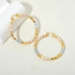 Simple Gold Alloy Earrings for Women