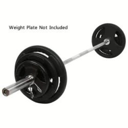 Professional 220cm Length Barbell Rods - Straight, 300KG Capacity, Steel Bar With Chrome Coating, Non-Slip Grip For Full Body Workouts