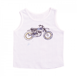 Singlet Motorbike Print