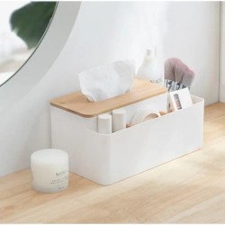 Remote control coffee table storage box tissue box