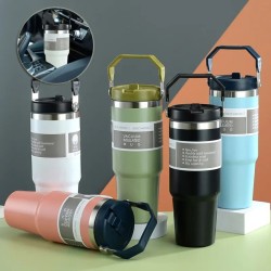 Portable Stainless Steel Travel Sports Water Bottle with Handle and Cover