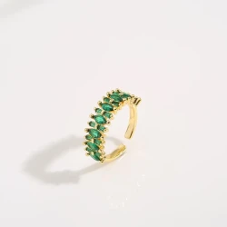 Radiant Spectrum Adjustable Gemstone Ring